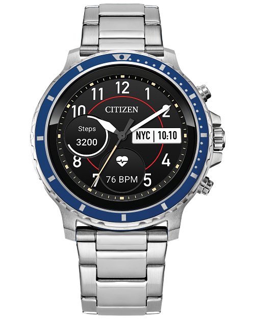 CZ Smart Touchscreen Black Dial Stainless Steel Bracelet MX0001 58X CITIZEN